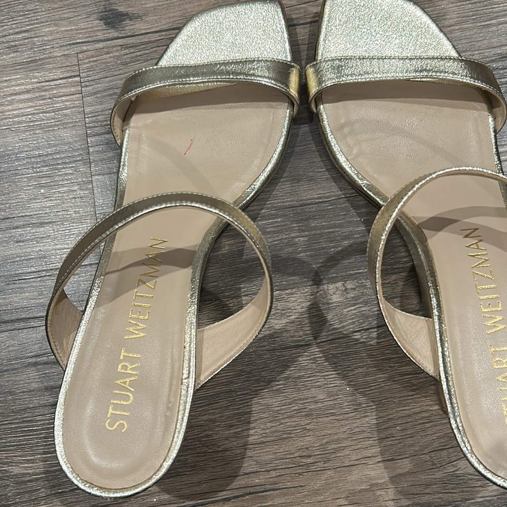 Stuart Weitzman, Aleena 50 Wedge, Color Lame Napp… - image 6